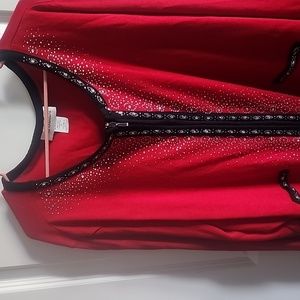 c.d. Daniels red holiday zip sweater size 3x